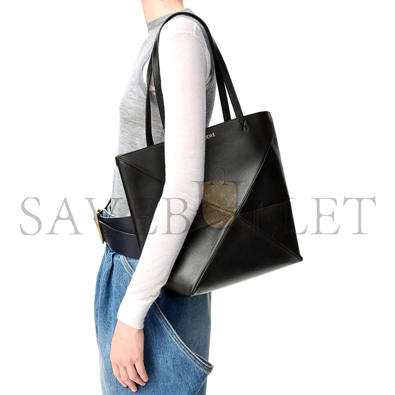 L0ew* medium puzzle fold tote in shiny calfskin a657g50x01-1100 (31.5*25.5*14.5cm)